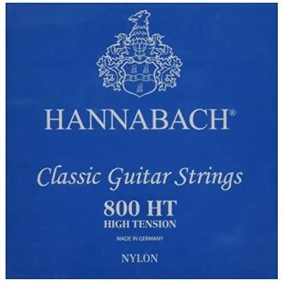 Immagine di Hannabach Classical Guitar Strings Series 800 Super Low Tension argentate, set completo, 800HT, corde per chitarra (filo di rame argentato, bassa tensione, chitarre classiche entry level)