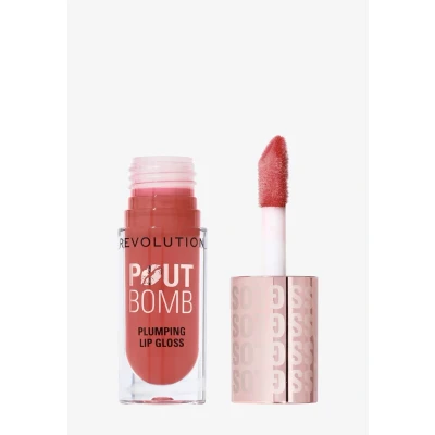 Immagine di Makeup Revolution POUT BOMB Plumping Gloss Lipgloss Lucidalabbra, Taglia: 4.6 ml, Melba warm peach