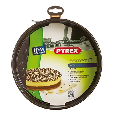 Immagine di Pyrex Asimetria Tortiera un Fondo Apribile, Alluminio, Macadamia, 20 cm