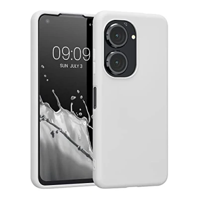 Immagine di kwmobile Custodia Compatibile con ASUS Zenfone 10 / 9 Cover Back Case per Smartphone in Silicone TPU Protezione Gommata bianco matt
