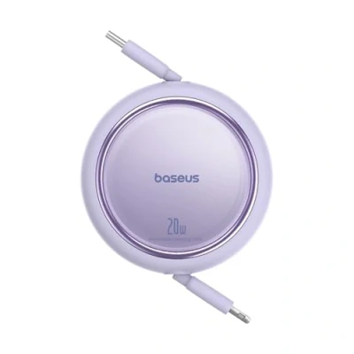 Immagine di Baseus Cavo USB C / Lightning retrattile Free2Pull 20W 1m viola (1 m),