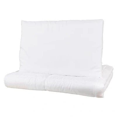 Immagine di FlyIdeas Set Trapunta Lettino Bambino 1 Piumino &amp; Cuscino per Carrozzine Culle e Lettini Bebé, Compatibile con Copripiumino misure 80x80 cm Bianco