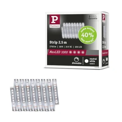 Immagine di Paulmann MaxLED 1000 Stripe 71249 Striscia LED 2.5 m Bianco neutro 1 pz.