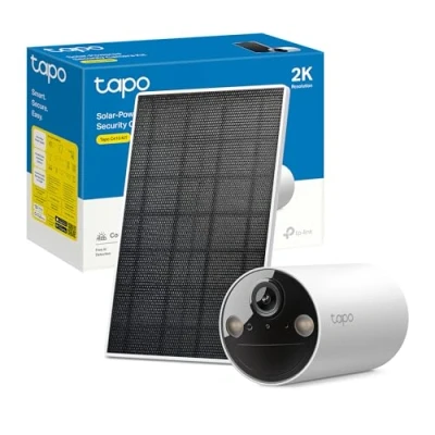 Immagine di Tapo C410 KIT Telecamera WiFi Esterno ad Energia Solare, 2K 3MP, Batteria 6400mAh fino a 180 Giorni dopo una Singola Carica, Visione Notturna Colori, Allarme Con Rilevamento del Movimento, IP65