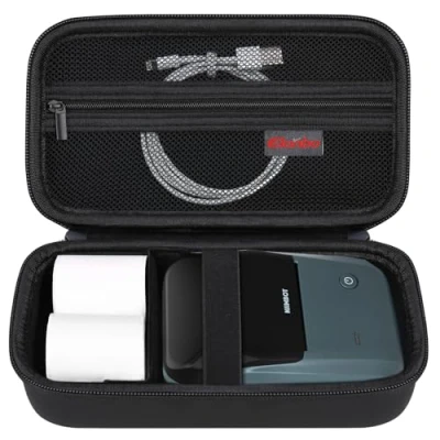 Immagine di Elonbo Custodia per B1 Label Maker Machine, Borsa da viaggio portatile mini wireless Bluetooth stampante etichette, Nero