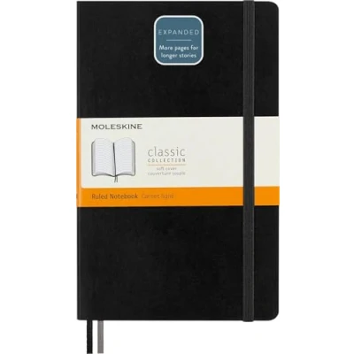 Immagine di Taccuino Moleskine Expanded large a righe copertina morbida nero....