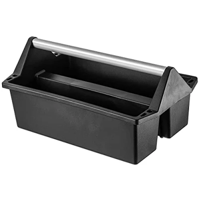Immagine di KADAX cassetta degli attrezzi in plastica 2 misure, portautensili multiuso per attrezzi, con maniglia, ripiano portapensili (50 x 30 cm)