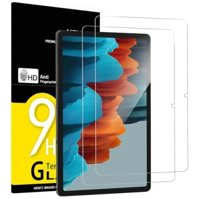 Immagine di NEW&#039;C 2 Pezzi, Pellicola Prottetiva per Sasmung Galaxy Tab S8 2022 / S7 2020 11 Pollici, Vetro Temperato, Senza Bolle, Durezza 9H, 0,33mm Ultra Trasparente, Resistente