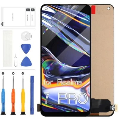 Immagine di Schermo LCD per Realme 7 Pro RMX2170 Kit di ricambio Display Touch Screen Digitizer parti montaggio completo (nero)