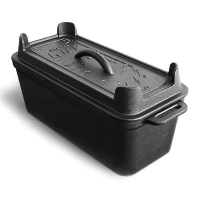 Immagine di BURNHARD Casseruola Rettangolare in ghisa con Coperchio 3,5 l, 35,4 x 14,3 15,3 cm