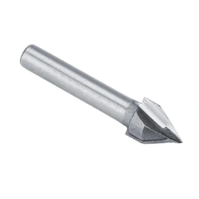 Immagine di Fresa 60 Degree V Groove in Acciaio al Tungsteno con Affilatura CNC Bit a Taglierina che Fa Incisione 6mm