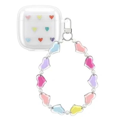Immagine di kwmobile Custodia Cuffie Wireless In Ear Compatibile con Huawei FreeBuds SE2 Case Cover Auricolari Braccialetto Kawaii Porta Cuffiette trasparente/multicolore