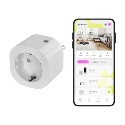 Immagine di OMAJIN by Netatmo Presa Intelligente con timer, monitoraggio consumo, controllo remoto, spegnimento ritardato, risparmio energetico, Wi Fi/Bluetooth, 16A/3680W, OSP SK 01 EC