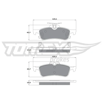 Immagine di TOMEX brakes TX 15 79 Kit pastiglie freno Assale posteriore con segnalatore acustico usura TOYOTA: Yaris II Hatchback, III Hatchback