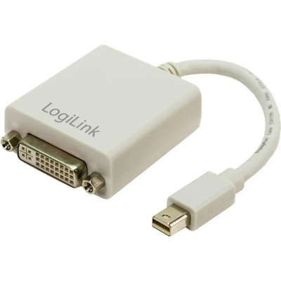 Immagine di LogiLink CV0037 DisplayPort / DVI Adattatore [1x Spina Mini 1x Presa 24+5 poli] Bianco 0.09 m