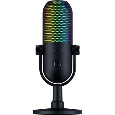 Immagine di Razer Seiren V3 Chroma Micrófono USB RGB con pulsación Para silenciar (Iluminación Reactiva Streaming y juegos, de condensador supercardioide) Nero