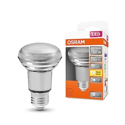 Immagine di OSRAM Spot R63 Lampadine LED, 4.3 W Equivalenti 60 W, Attacco E27, Luce Calda 2700K, Confezione da 10 Pezzi