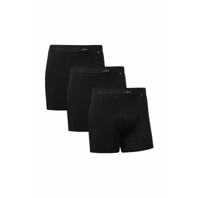 Immagine di DANISH ENDURANCE Boxer Uomo Cotone Elasticizzato Premium, Mutande Intimo Traspirante, 3 Paia Nero con Apertura Frontale XL