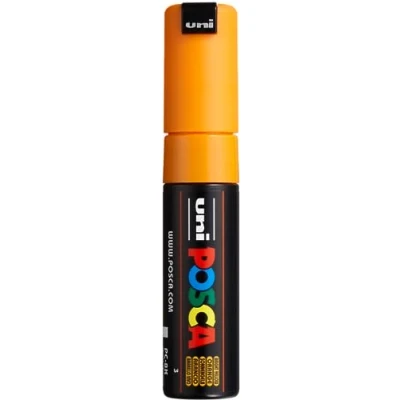 Immagine di Uni Ball M PC8K B Marcatore Posca a Tempera, Scalpello, 8 mm, Orange