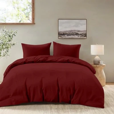 Immagine di Dreamzie Copripiumino Matrimoniale 240x220 cm con 2 Federe 80x80 Borgogna Set