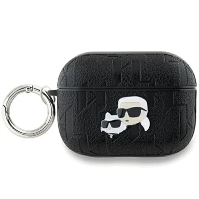 Immagine di CG Mobile Karl Lagerfeld KLAP2PGKCPK Custodia per AirPods Pro 2 (2022/2023), colore: Nero Monogram &amp; Choupette Head