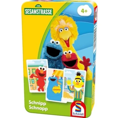 Immagine di Schmidt Spiele 51452 Sesame Streße, Snipp Snap, Gioco di Viaggio, Portare con in Una scatola metallo, Normale