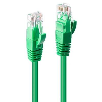 Immagine di LINDY 48045 RJ45 cavo di rete, patch CAT 6 U/UTP 0.30 m Verde con protezione 1 pz.