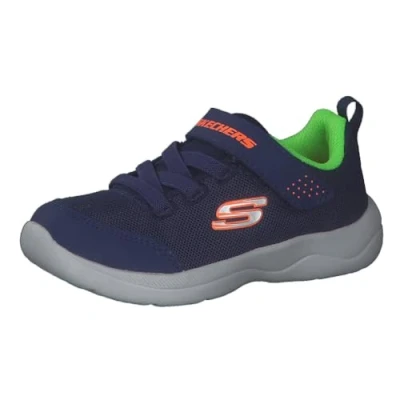 Immagine di Skechers Skech stepz 2.0 Mini Wanderer, Scarpe da Ginnastica Bambini e ragazzi, Blu Navy Textile Synthetic Lime Orange Trim, 26 EU
