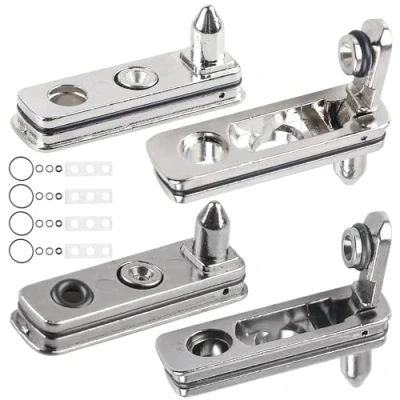 Immagine di 4 pezzi accendino accessori per selce, ricambio parti di riparazione Zippo, in metallo con cuscinetto feltro cotone (argento+nero)