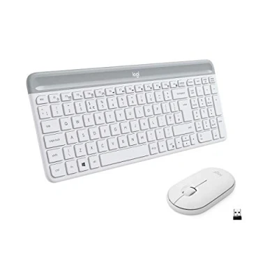 Immagine di LOGITECH SLIM WRLS. KEYB.MOUSECOMB MK470 OFFWHITE ITA MEDITER