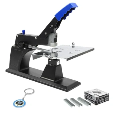 Immagine di RAYSON Cucitrice a Sella, 60 Fogli, Braccio Lungo, Utilizzare con i Punti Metallici 23 6 8 10, 3000 Punti, SH 03