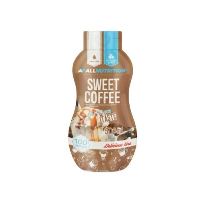 Immagine di ALLNUTRITION Salsa Dolce Sciroppo Senza Zucchero per Dolci, Frittelle, Cialde Cremosa Zero Grassi Dolci a Basso Contenuto Calorico Spuntini Sani 500ml Caffè