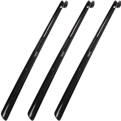 Immagine di biped Set di 3 calzascarpe extra lungo in plastica 65 cm con gancio z1557(nero)