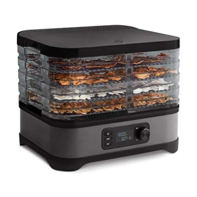 Immagine di SPRINGLANE essiccatore in acciaio inox Dora, disidratatore, per frutta, carne ed erbe aromatiche (Antracite/Nero)