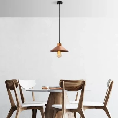 Immagine di Opviq Lampada a sospensione GMN 00003 1 luce dettaglio legno rame