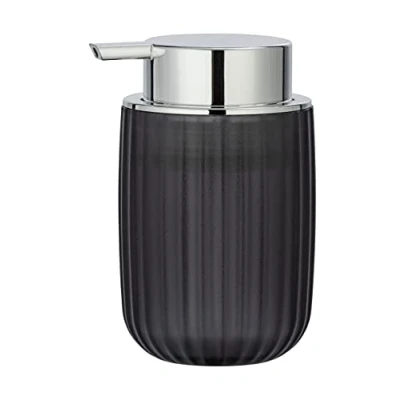 Immagine di Wenko Dispenser di Sapone Agropoli Grigio, dosatore riempibile per Liquido e lozione, in plastica qualità dalla Forma Superficie smerigliata, 7,5x12x9cm, capacità 250ml