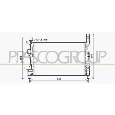 Immagine di PRASCO FD428R003 Radiatore motore Alluminio 546 351 26 Alette di raffreddamento saldate FORD: FOCUS 3, KUGA 2, C Max 2