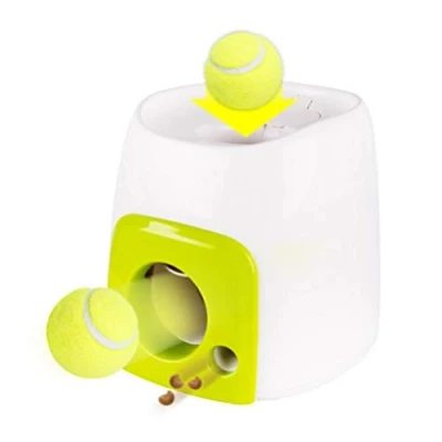 Immagine di TOSSPER Interactive Fetch Ball Tennis Launcher Dog Pet Toys Automatic Food Throwing Machine Throw Device Emissione di con Baseballgreen