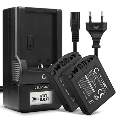 Immagine di CELLONIC 2X Batteria CGA S006, DMW BMA7 Compatibile con Panasonic Lumix FZ18, FZ28, FZ50, FZ30, FZ35, FZ38, FZ8, FZ7, Leica V Lux 1, CGR S006 750mAh 7.2V 7.4V + Caricabatteria