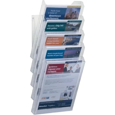 Immagine di Durable COMBIBOXX A4 SET XL 8586 858619 Porta depliant Trasparente DIN Numero scomparti 5 1 pz. (L x A P) 242 580 155 mm