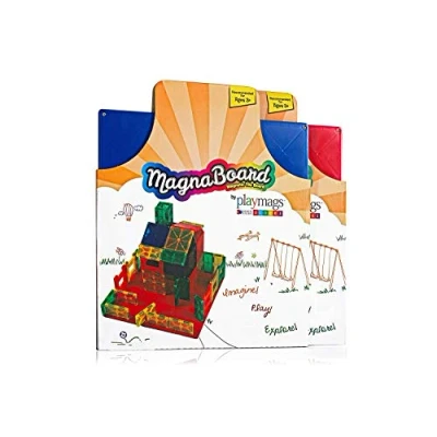 Immagine di Playmags Pannelli da Costruzione Magnetica Partire Piastra Building o Altri Tiles magnetici Grande Aggiungi a Qualsiasi Tessera Toy i Colori Possono variare