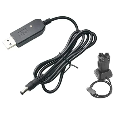 Immagine di Mengshen Baofeng USB Caricabatterie Cavo per UV 5R 5RA 5RE 82 6R BF F8HP 82HP 5X3 Walkie Talkie Radio, MS CB01