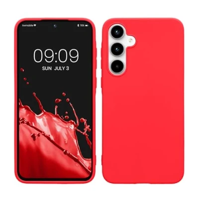 Immagine di kwmobile Custodia Compatibile con Samsung Galaxy A35 Cover Back Case per Smartphone in Silicone TPU Protezione Gommata rosa shocking
