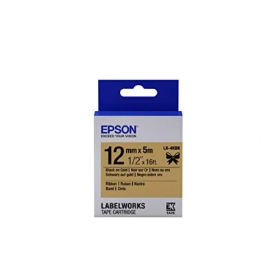 Immagine di Epson, Nastro di marcatura, Cassetta Per Etichette Lk 4kbk (1.20 cm, Nero)