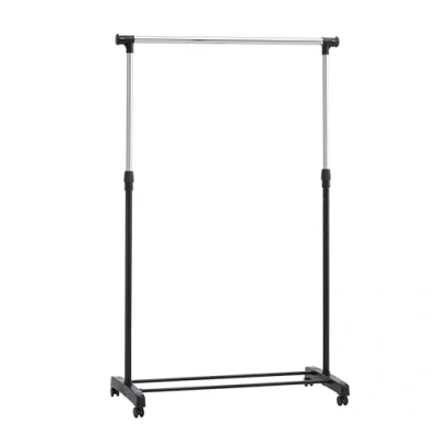 Immagine di Amazon Basics Appendiabiti con ruote, colore cromo, (91.5 145) x 42 161 cm (L W H)