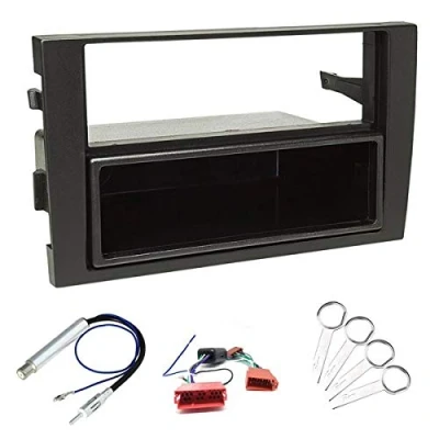 Immagine di Sound way Kit Installazione Adattatore Mascherina autoradio 1 DIN Compatibile con Audi A4 B6 B7 / Seat Exeo KA11 001b