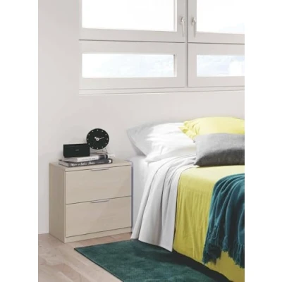 Immagine di Dmora Comodino Moderno, 2 cassetti Rovere cm. 38 x 45 34, Unico