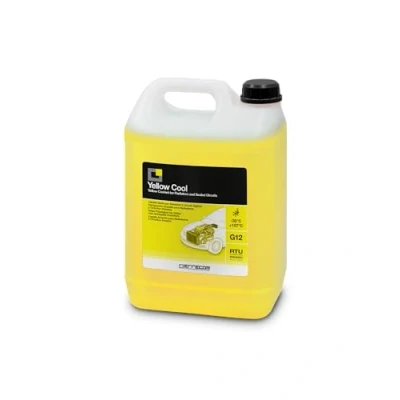 Immagine di ERRECOM Yellow Cool, Liquido Radiatore Giallo Fluorescente 30C/+107C, antigelo G12 con Pacchetto inibitore a Base Organica Oat, Pronto all’Uso, 5 Litri