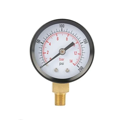 Immagine di Manometro Idraulico Aria Gas Acqua 0 200psi/0 14bar con 1/8 pollici NPT Inferiore Supporto per Serbatoio Accessorio