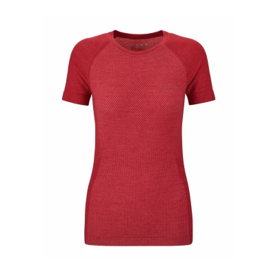 Immagine di FALKE Wool Tech Light Round Neck W S/S TS Lana Filo Funzionale Asciugatura Rapida, Maglia Donna, Rosa Red 8644, S